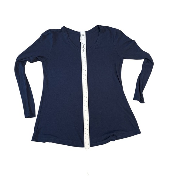 NIC+ZOE Blue Fitted Button Down Long Sleeve Top - Picture 1 of 6